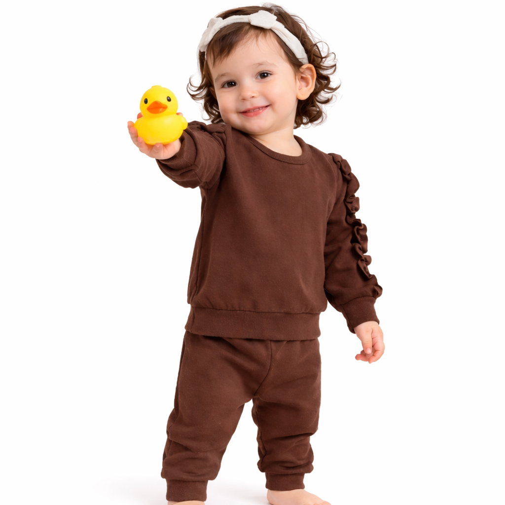 Conjunto suave de sudadera y pantalón para bebé