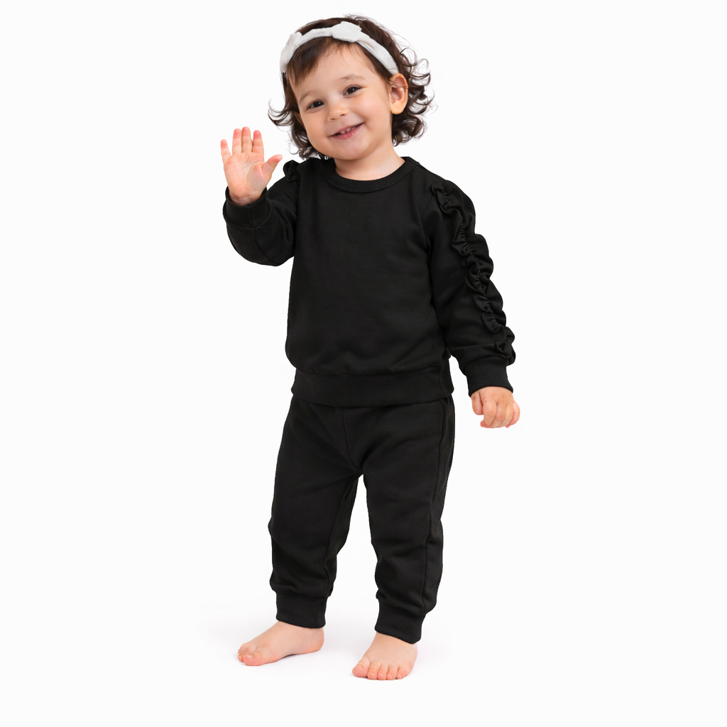 Conjunto suave de sudadera y pantalón para bebé